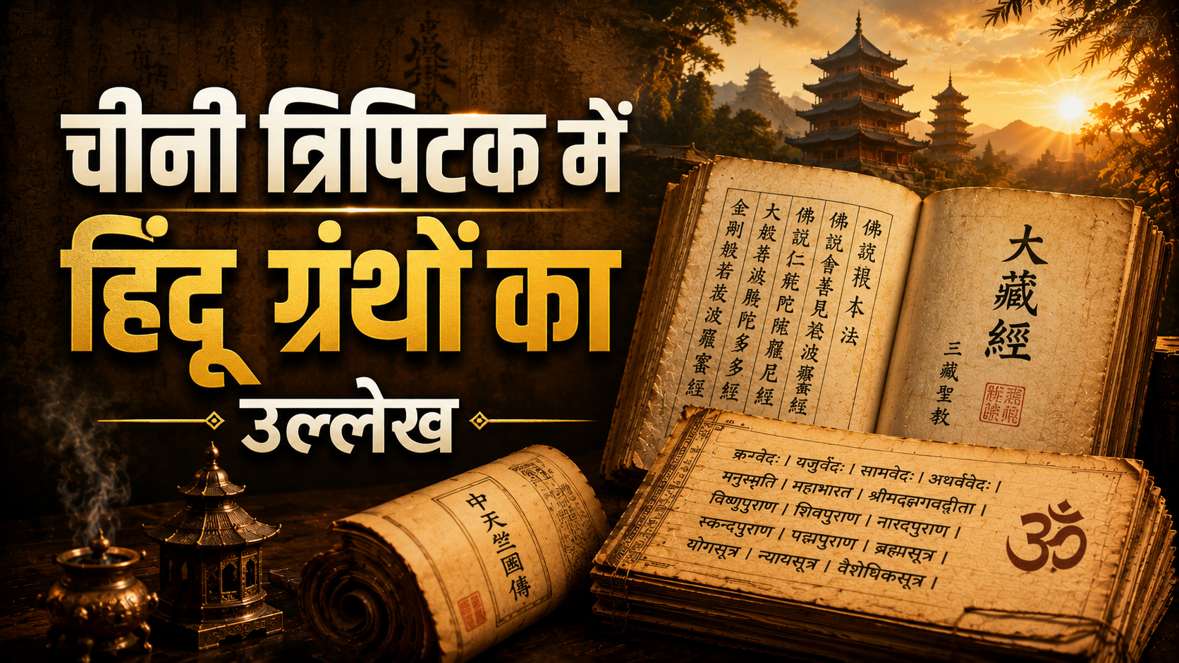 चीन के ग्रंथों में हिन्दू धर्म ग्रंथों का उल्लेख
