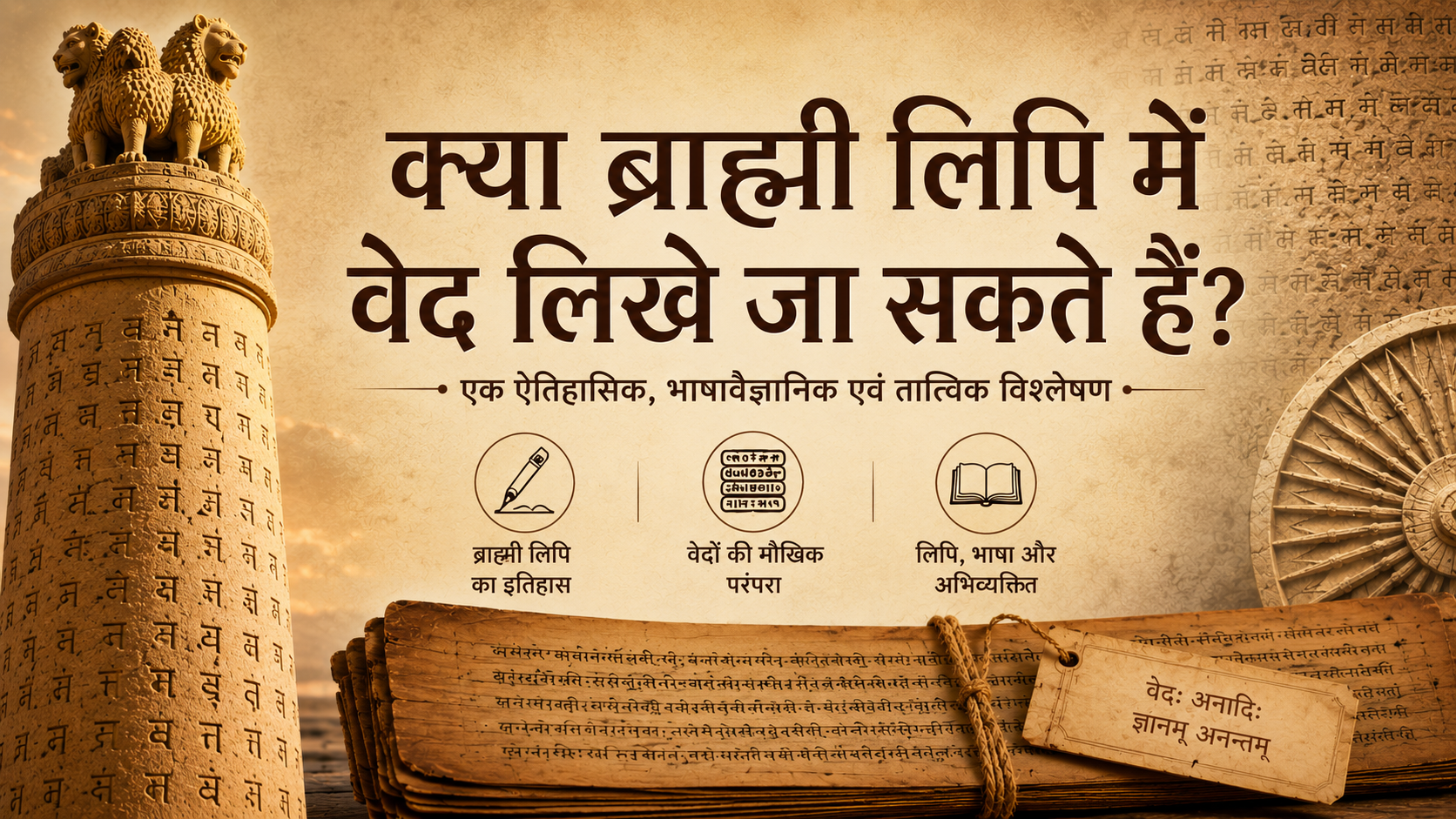 क्या ब्राह्मी लिपि में वेद लिखे जा सकते हैं?